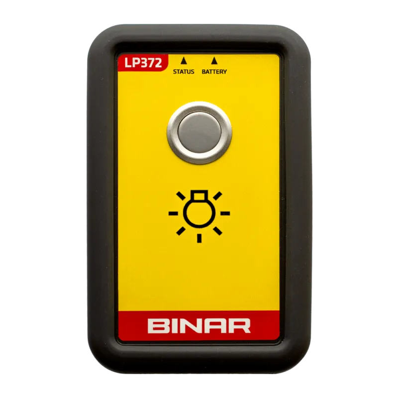Binar device with button
