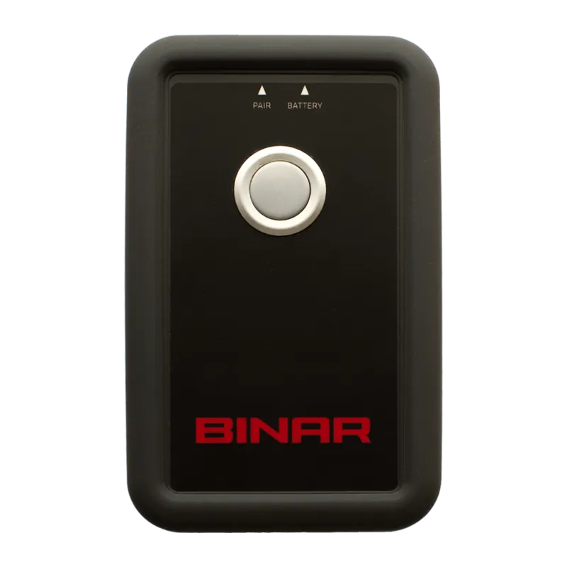 Binar device with button