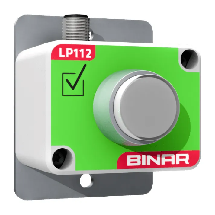 Green Binar device with button